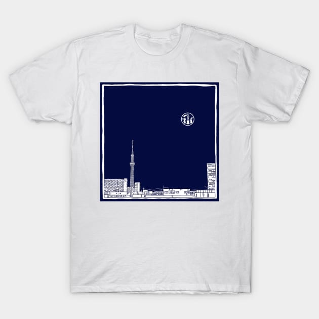 Tokyo Sky Tree by Night T-Shirt by lamaisondulapino